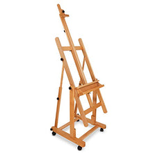 Load image into Gallery viewer, Artina Professional Studio Easel Seattle – Wooden Display Easel on Wheels for The Studio and for a Canvas up to 133.8“