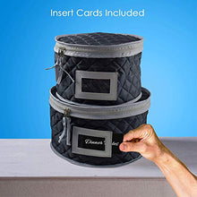 Load image into Gallery viewer, Complete Dinnerware Storage Set #1 Best Protection for Storing or Transporting Fine China Dishes Coffee Tea Cups Wine Glasses Includes 48 Felt Protectors for Plates