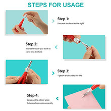 Load image into Gallery viewer, Rubber Stamp Making Kit, Block Printing Starter Tool Kit, Linoleum Cutter with 6 Types Blades, Tracing Paper, 2 Pieces Pink Rubber Carving Block, Brayer Roller for Craft Stamp Carving