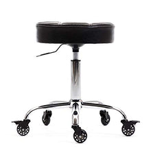 Load image into Gallery viewer, CoVibrant Ergonomic Lockable Rolling Stool Adjustable Swivel for Medical Doctor Office Spa Kitchen Desk Esthetician Artist Exam Room (Black Backless)