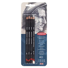 Load image into Gallery viewer, Derwent Charcoal Pencils, Pack, 4 Count (39000)