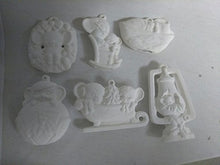 Load image into Gallery viewer, Mouse Ornaments Asst #2 Set of 6 Ready to Paint Ceramic Bisque