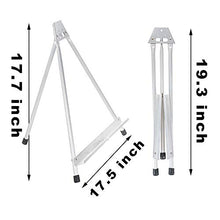 Load image into Gallery viewer, Aluminum Table Easel 20" x 24" Display with Rubber Feet, Hold Canvas,Poster, Frame, Painting(Silver,1 Pack)