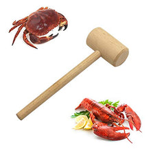Load image into Gallery viewer, LONG TAO 4 Pcs 7-3/4-INCH Wooden Crab Lobster Mallets Shellfish Hammers Natural Hardwood Crab Hammers Seafood Cracker