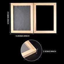 Load image into Gallery viewer, KONUNUS Wooden Paper Making Mold Papermaking Screen Kit, 5.8 x 8.2 inch Screen Printing Frame for DIY Paper Craft and Dried Flower Handcraft