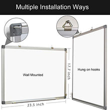 Load image into Gallery viewer, Magnetic White Board 24 x 18 Dry Erase Board Wall Hanging Whiteboard with 3 Dry Erase Pens, 1 Dry Eraser