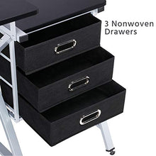 Load image into Gallery viewer, YAHEETECH Adjustable Drafting Table Drawing/Draft Art Desk for Adults Craft Supplies w/Stool and Storage Drawers Art Studio Design Craft Station