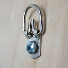 Load image into Gallery viewer, D Ring Picture Hangers with Screws - Pro Quality d-Rings - 100 Pack - Picture Hang Solutions