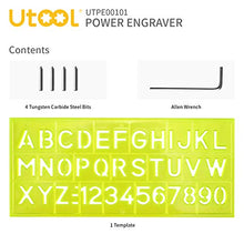 Load image into Gallery viewer, Utool Engraver, 24W Engraving Tool with Soft Rubber Grip for Wood Metal Glass Engraving & Etching with 4 Replaceable Tungsten Carbide Steel Bits