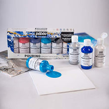 Load image into Gallery viewer, Pébéo Acrylic Pouring Paint Starter Kit - Art and Painting Supplies, Ready-To-Pour Fluid Medium, 118 Milliliter Bottles, Set of 6 Assorted Colors