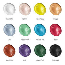 Load image into Gallery viewer, Large Acrylic Paint Set, 12 Tubes of 4 Oz / 120mL, 12 Acrylic Paints for Painting Canvas with Paint Brushes, Wood, Arts and Crafts, Fabric, Adults Painting Supplies