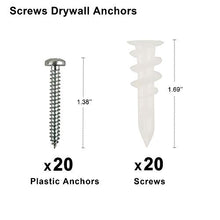 Load image into Gallery viewer, RIFAA Self Drilling Drywall Anchors and Screws Kit of 40 Pieces - Wall Anchors Holds 50 Lbs - Install Hardware - Mount and Hang from Drywall and Doors