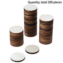 Load image into Gallery viewer, Boao 200 Pieces Unfinished Wood Slices Round Disc Circle Wood Pieces Wooden Cutouts Ornaments for Craft and Decoration (1.5 Inch)