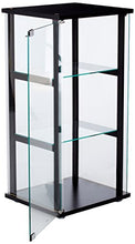 Load image into Gallery viewer, 3-Shelf Glass Curio Cabinet Black and Clear