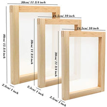 Load image into Gallery viewer, 21 Pieces Screen Printing Starter Kit, Angela&Alex 10 x 14 Inch Wood Silk Screen Printing Frame White Mesh Screen Printing Squeegees Inkjet Transparency Film and Mask Tape