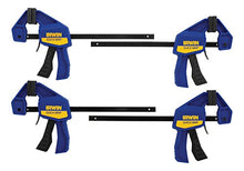Load image into Gallery viewer, IRWIN QUICK-GRIP Clamps, One-Handed, Mini Bar, 6-Inch, 4-Pack (1964758)