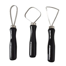Load image into Gallery viewer, 3pcs Sculpture Scraper Knife Carved Sludge Shaper Ceramic Pottery Clay Trimming Big Loop Tools Set