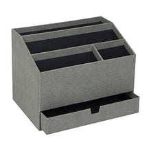 Load image into Gallery viewer, Bigso Greta Desktop Organizer, 16 x 9.4 x 7.2 Inches, Gray