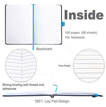 Load image into Gallery viewer, BESTWYA Classic Notebook PU Leather Hard Cover Size 5.8 x 3.6 Inch 160 Pages White Lined Paper (Pocket Size,Black)