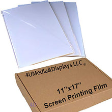Load image into Gallery viewer, 4UMedia&DisplayLLC -11"x17" Waterproof Inkjet Transparency Silk Screen Printing Film Paper 25 Sheets