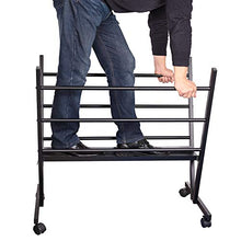 Load image into Gallery viewer, Falling in Art Metal Professional Print Rack, Holds Posters, Prints, Canvas Art for Shows & Storage, Mobile with Rolling Casters