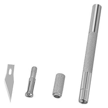Load image into Gallery viewer, Color You Professional Stainless Steel Precision Knife Hobby Knife Razor Tool with 5 Spare Blades for Phone PC Tablet Drone Repair DIY Art Work Cutting Caving Knife Sculpture, etc.