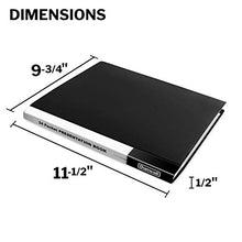 Load image into Gallery viewer, Dunwell Binder with Plastic Sleeves (Black), 24-Pocket Bound Presentation Book with Clear Sleeves, Displays 48 Pages of 8.5x11" Paper, Sheet Protector Binder, Portfolio Folder