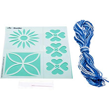 Load image into Gallery viewer, Bucilla Fashion Embroidery Pattern Template Art Kit, 5" x 6", Floral Sashiko
