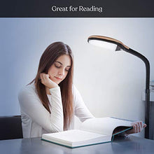 Load image into Gallery viewer, Brightech Litespan - Bright LED Floor Lamp for Crafts and Reading - Estheticians' Light for Lash Extensions - Natural Daylight Lighting for Office Tasks - Adjustable Gooseneck Pole Lamp - Natural Wood