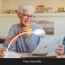 Load image into Gallery viewer, Brightech LightView Portable - Battery Powered Magnifying Glass with Bright LED Light, Stand & Clamp - Magnifying Lamp for Mobile Estheticians, Makeup Artists, Painting, Sewing, Crafts, Reading