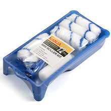 Load image into Gallery viewer, Foam Paint Roller Kit -Small Paint Tray Set with High-Density Foam Mini Roller Refills, Roller Frame, Paint Tray, 4" Microfiber Roller Covers, House Painting Roller Brush(12-Pack)