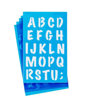 Load image into Gallery viewer, Westcott LetterCraft Stencil, Marker Font, 3/4-Inch and 1-Inch Characters (SM134/15839)