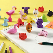Load image into Gallery viewer, Mr. Pen- Animal Topper Erasers, 22 Pack, 8 Pack Take Apart Animal Erasers, Pencil Toppers, Pencil Erasers Toppers for Kids, Eraser Tops, Cap Erasers for Pencils, Fun Erasers Kids, Pencil Top Erasers