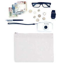 Load image into Gallery viewer, Yingkor 2-pack Cotton Canvas Zipper Cosmetic Bag Makeup Bags Tool Organizer with Cotton Lining 20x28cm (White)