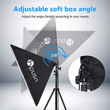 Load image into Gallery viewer, HPUSN Softbox Lighting Kit Professional Studio Photography Equipment Continuous Lighting with 85W 5400K E27 Socket and 2 Reflectors 50 x 70 cm and 2 Bulbs for Portrait Product Fashion Photography