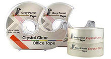 Load image into Gallery viewer, Greyparrot Office Clear Office Refill Tape Rolls + Dispenser(8 Pack),(3/4” X 1000in/pack). for Craft Jobs, Gift Wrapping, Office Work Clear(Transparent) Glossy Finish, Refillable (8000 inch/Total)