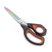 Load image into Gallery viewer, LIVINGO Premium Tailor Scissors Heavy Duty Multi-Purpose Titanium Coating Forged Stainless Steel Sewing Fabric Leather Dressmaking Softgrip Shears Professional Crafting (9.5 INCH)