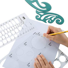 Load image into Gallery viewer, Mr. Pen- French Curve, Large Circle Template and Ellipse Template (6 Pc), Curve Ruler, Drawing Tools, Drafting Tools, Geometry Template, Drawing Templates, Architectural Templates, Journaling Supplies