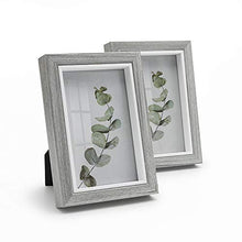 Load image into Gallery viewer, Afuly 4x6 Picture Frame Grey Wooden Photo Frames Modern Ready to Hang and Stand Tabletop Desk Display Gray Decor for Office Home, Set of 2 Unique Gifts