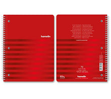 Load image into Gallery viewer, HAMELIN College Ruled Notebooks, Spiral bound, 70 sheets Assorted Colors Pack 3, "8"x10.5"