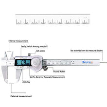 Load image into Gallery viewer, Kynup Digital Caliper, Caliper Measuring Tool with Stainless Steel, IP54 Waterproof Protection Design, Easy Switch from Inch Metric Fraction, Large LCD Screen (6 Inch /150mm)