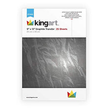 Load image into Gallery viewer, KINGART , 9" X 13", 25 Sheets, Waxed Carbon Tracing (Black) Transfer Paper, Grey