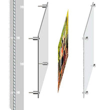 Load image into Gallery viewer, NIUBEE 8.5x11 Clear Acrylic Wall Mount Floating Picture Frame A4 Letter Size Photo for Document Certificate Sign Display -Double Panel (Full Frame is 9.4x13.4 inch)