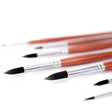 Load image into Gallery viewer, Transon Round Watercolor Detail Paint Brushes Goat Hair 8pcs for Watercolors,Acrylics,Inks,Gouache,Oil and Tempera