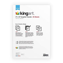 Load image into Gallery viewer, KINGART , 9" X 13", 25 Sheets, Waxed Carbon Tracing (Black) Transfer Paper, Grey