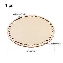 Load image into Gallery viewer, PH Pandahall 1pc Natural Wooden Basket Bottom, 7.8 Inch Circle Blank Solid Crochet Basket Wood Base for DIY Basket Weaving Supplies Craft Making Home Decoration, Burlywood