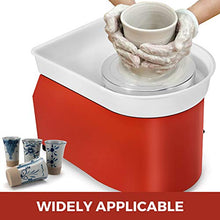Load image into Gallery viewer, Mophorn Pottery Wheel 25cm Pottery Forming Machine 280W Electric Pottery Wheel with Adjustable Feet Lever Pedal DIY Clay Tool with Tray for Ceramic Work Clay Art DIY Clay