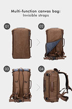 Load image into Gallery viewer, WITZMAN Men Travel Backpack Canvas Rucksack Vintage Duffel Bag A2021 (21 inch Brown)