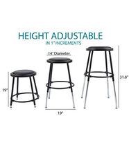 Load image into Gallery viewer, Stand Up Desk Store Stackable Adjustable-Height Classroom Office Workstation Stool (Black)