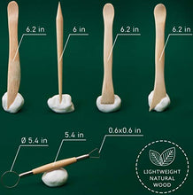 Load image into Gallery viewer, Polymer Clay Sculpting Tools Set - 5 Pcs Pottery Tool Kit - Ceramic Pottery & Clay Ribbon Wood Modeling Tools Kit (5 Pack)